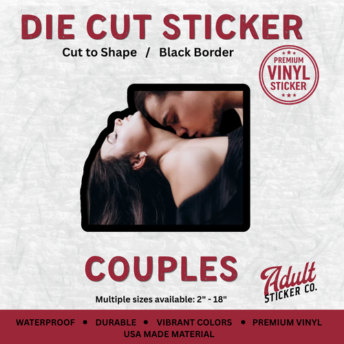 Die Cut Couples Sticker | Black Border Vinyl