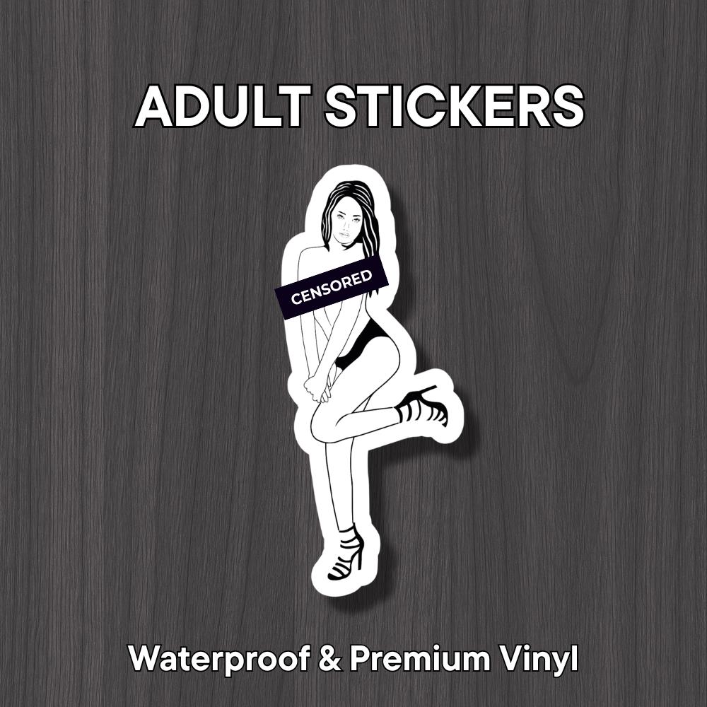 Mature Pin Up Girl Sticker